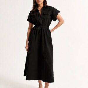 Abercrombie & Fitch Utility Maxi Dress in Black MP